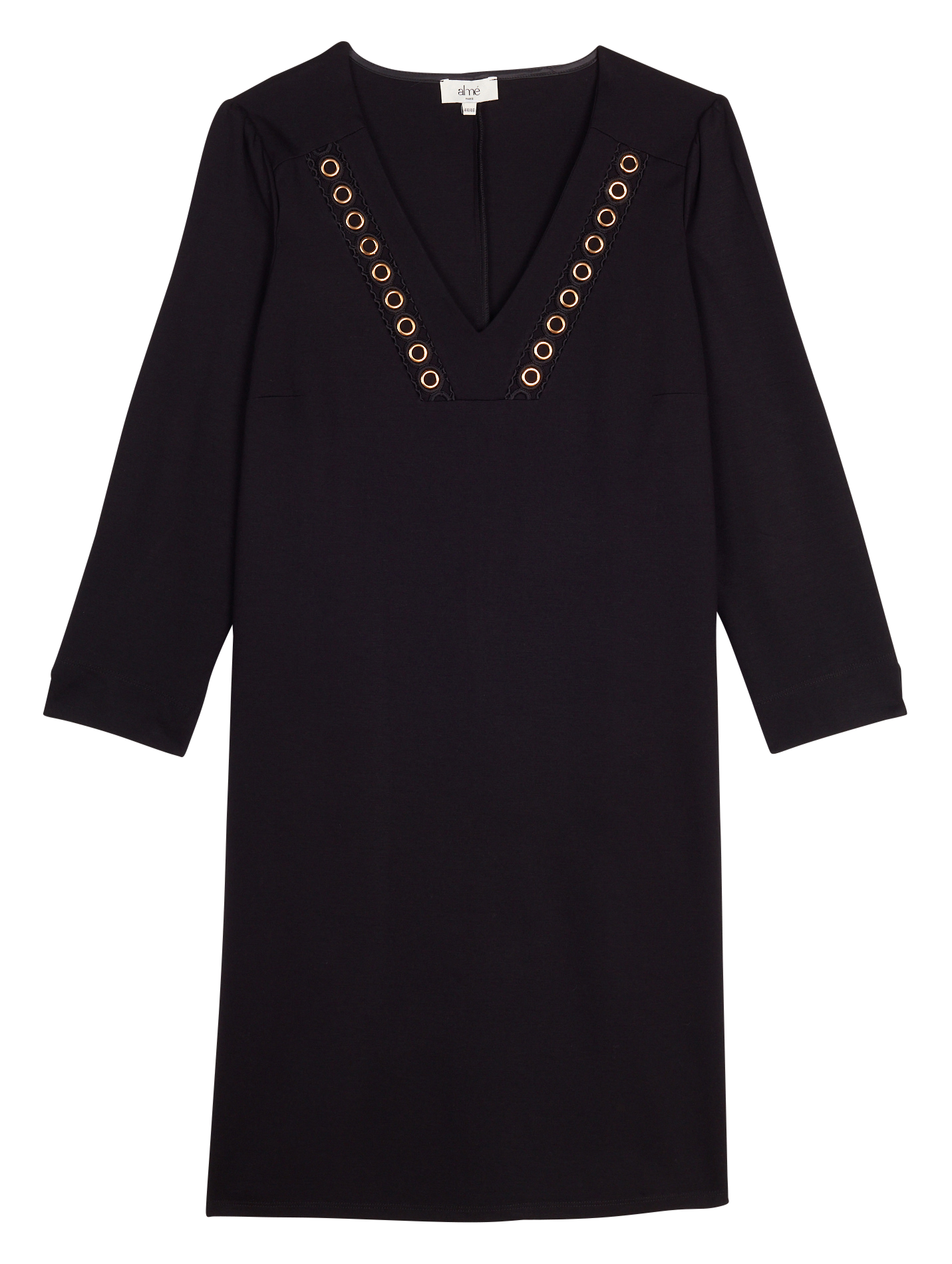 LOUISON - Robe midi coupe droite | Noir