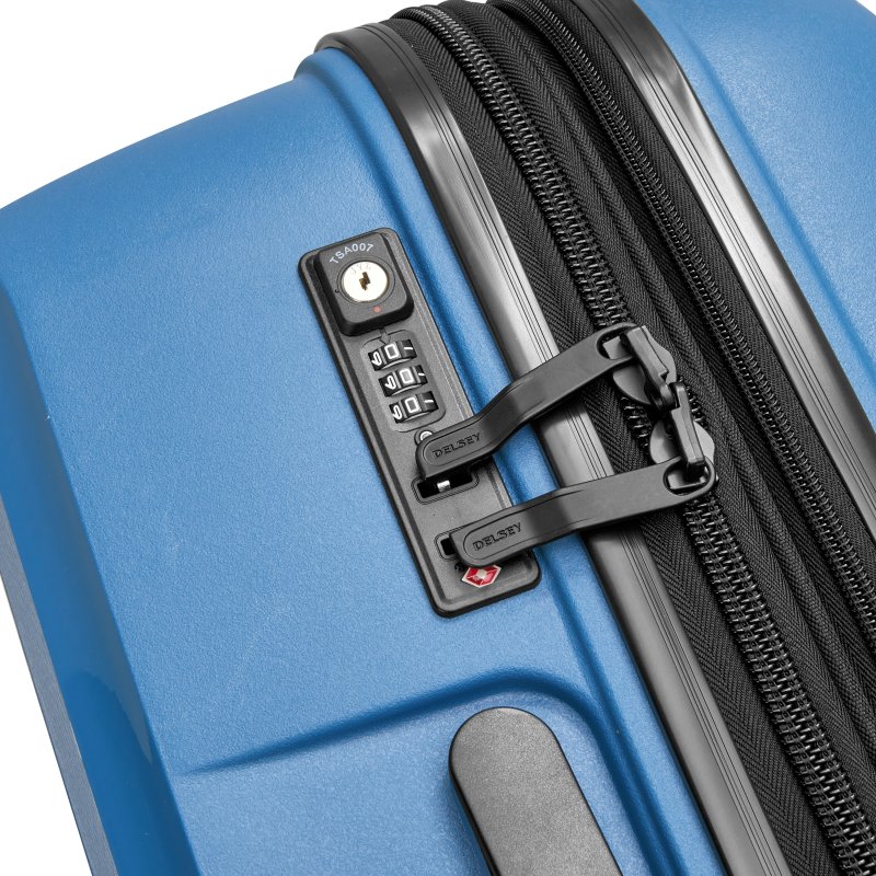 Belmont Plus valise extensible 4 doubles roues 71 cm bleu