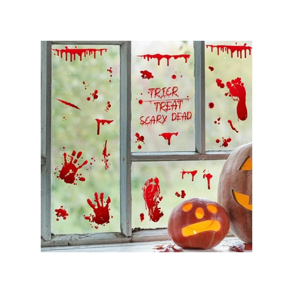 Blodige veggdekorasjoner med halloweenmotiv, 30x20