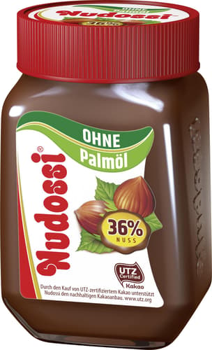 Nudossi Haselnuss-Nougat-Creme 36% Haselnüsse ohne Palmöl