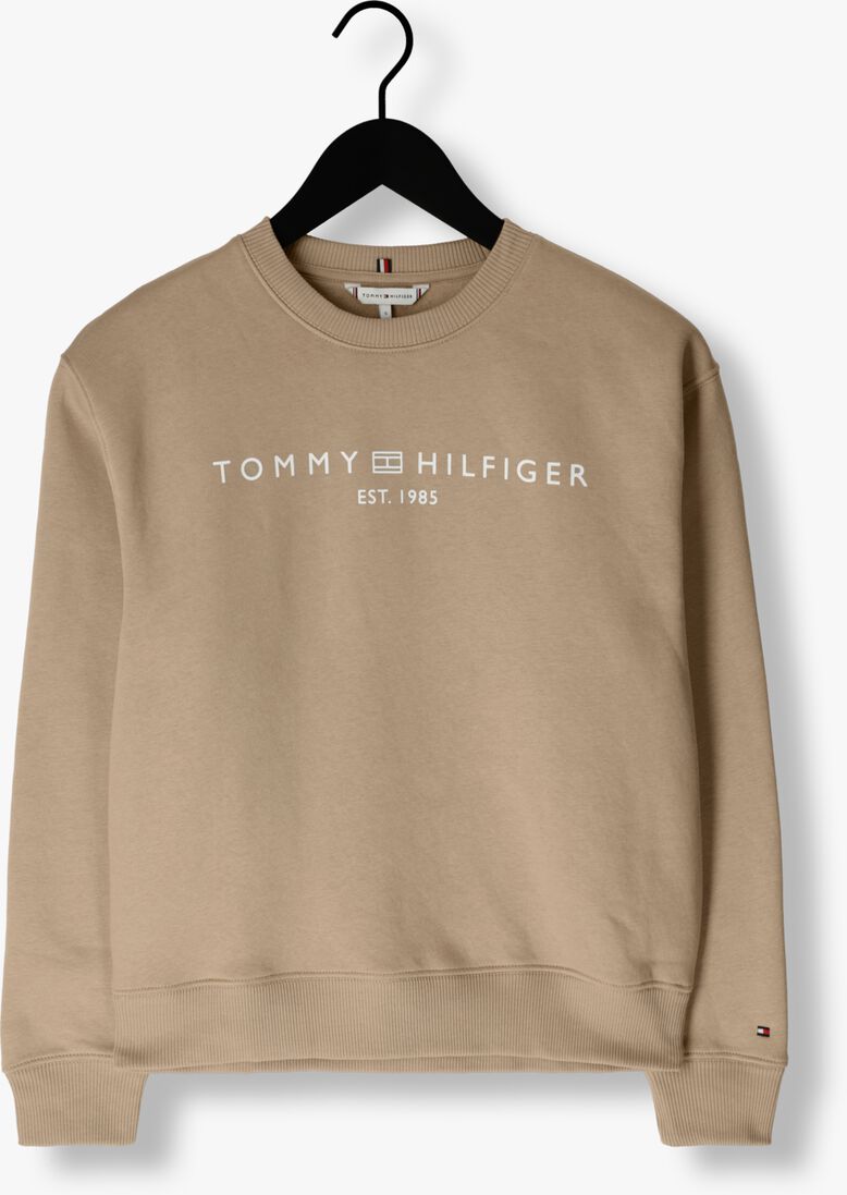 TOMMY HILFIGER beige tommy hilfiger sweater mdrn reg corp logo c-nk swtshrt