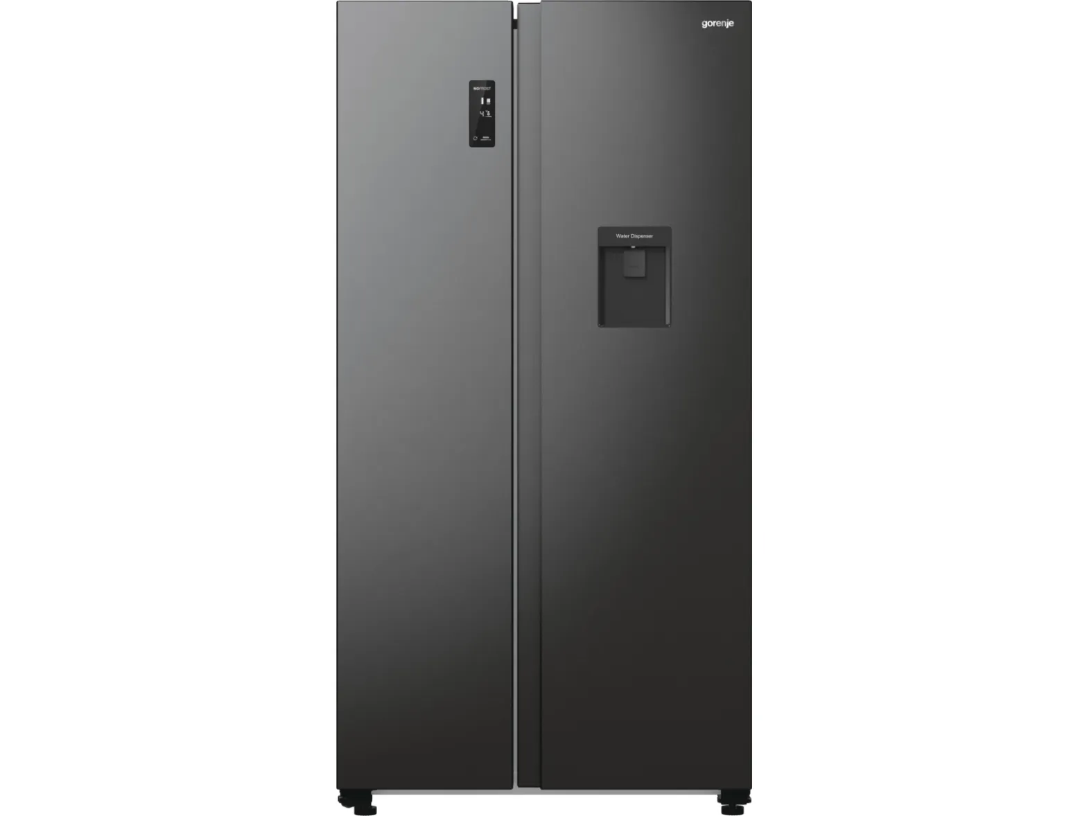Gorenje Advanced NRR9185EABXLWD - Køleskab/fryser - side-by-side med vanddispenser - bredde: 91.5 cm - dybde: 67 cm - højde: 178.6 cm - 547 liter - Klasse E - sort