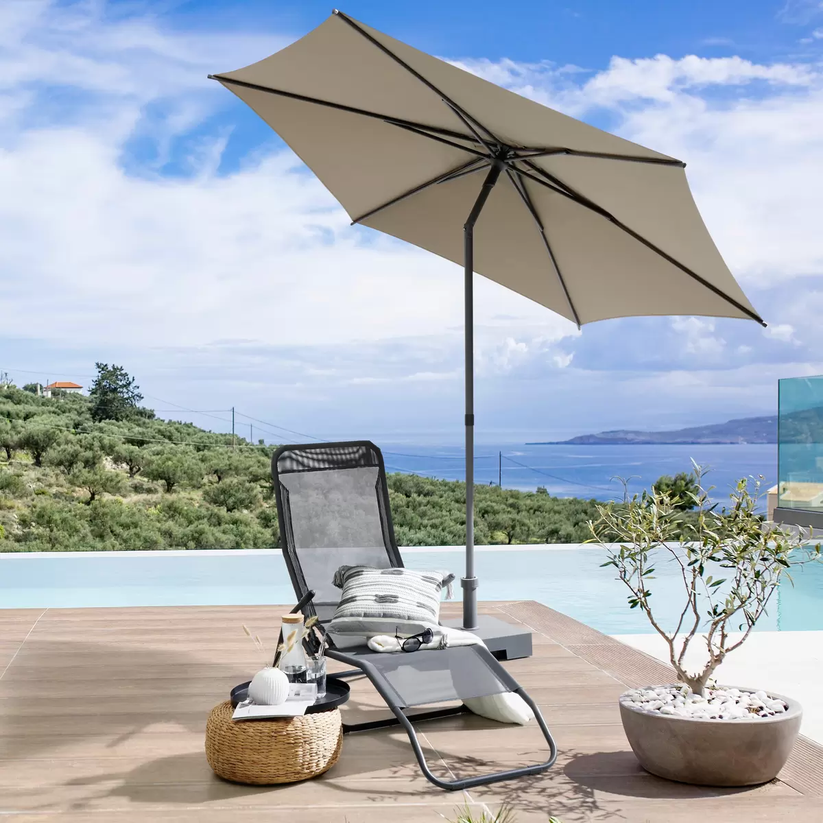 Beldano Sonnenschirm Sun taupe,anthrazit