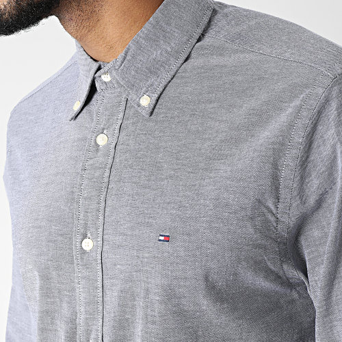 Chemise Manches Longues Core 1985 Flex Oxford 5037 Bleu Marine Chiné