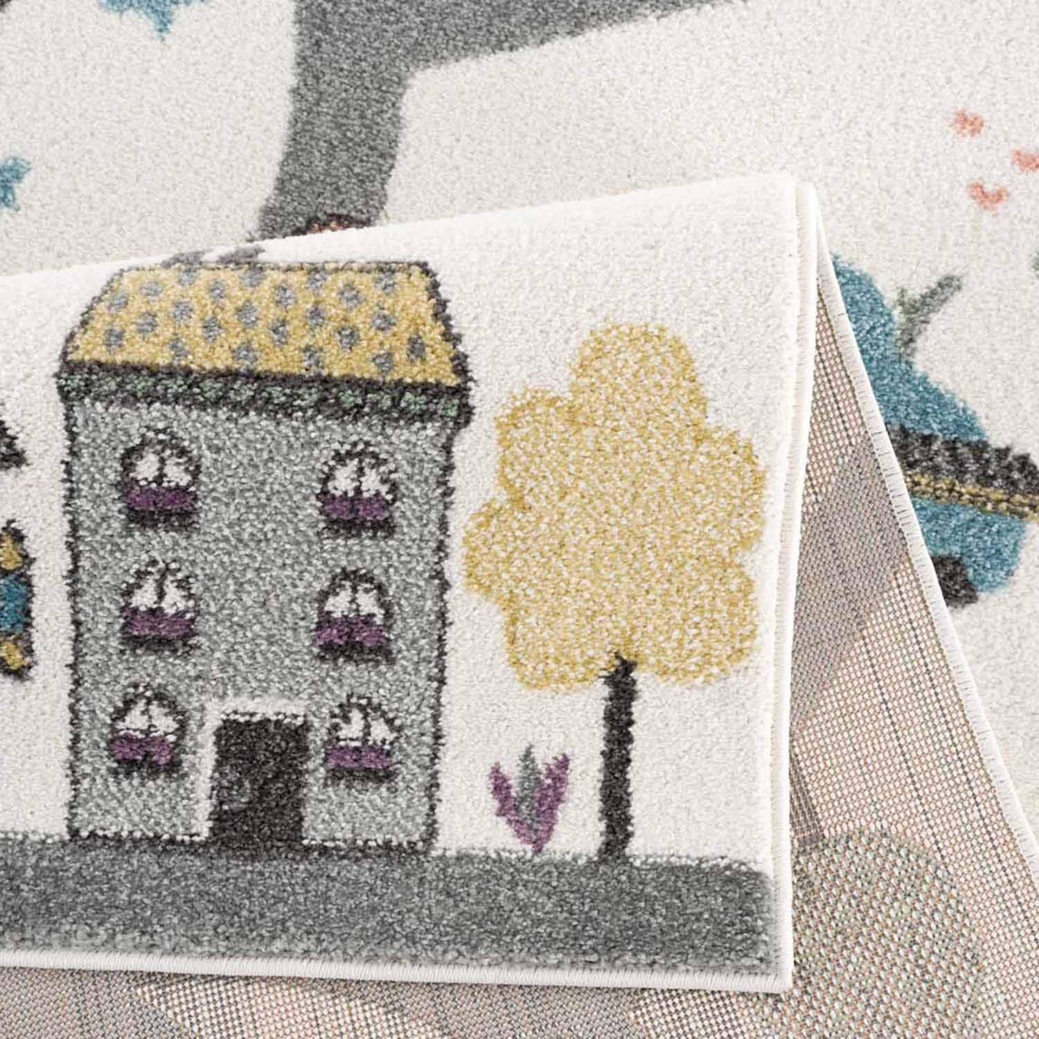Carpet City Kinderteppich »Anime9376« rechteckig 11 mm Höhe Strassen-Spiel-Teppich, Auto, Weicher Flor, Pflegeleicht, Kinderzimmer