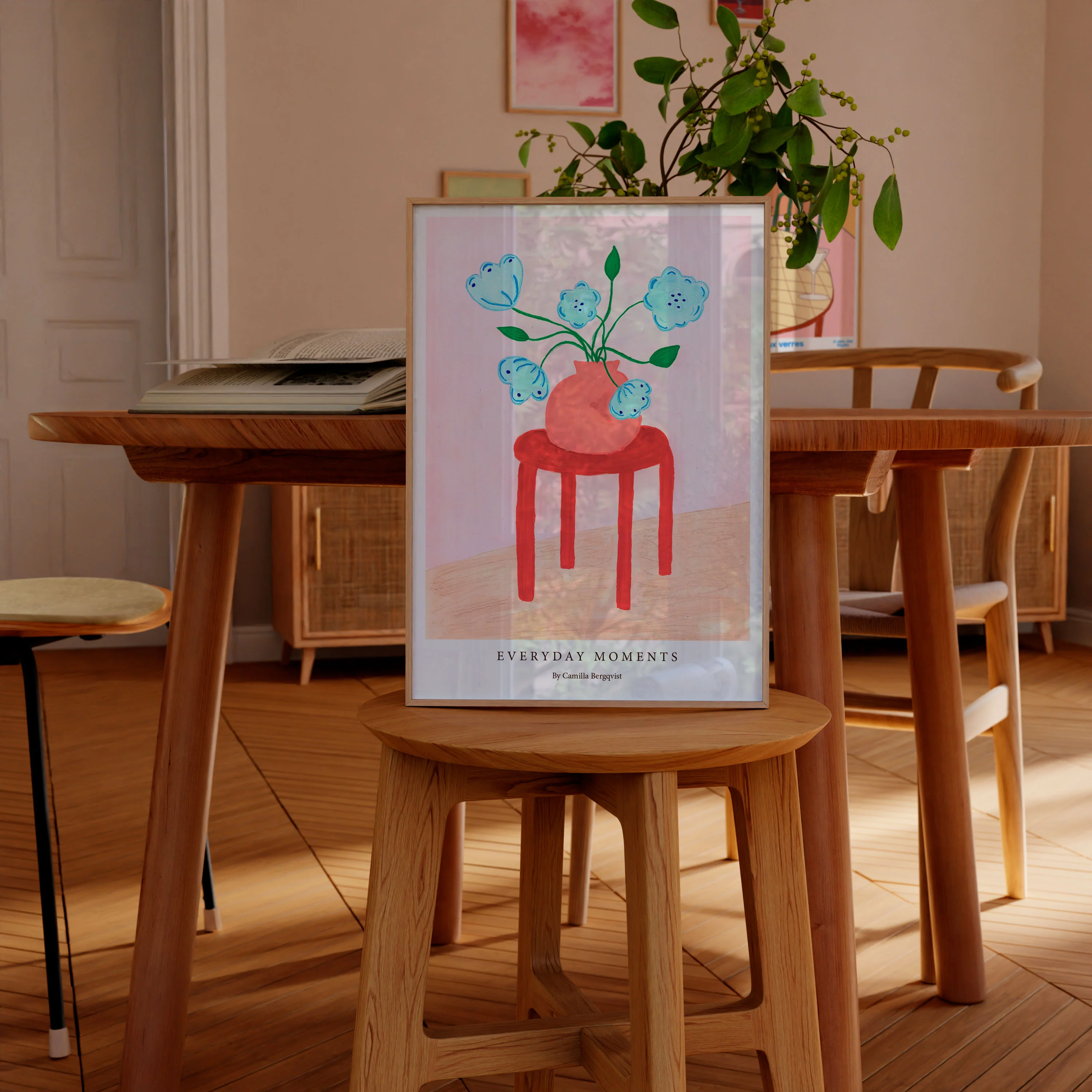 Poster & Frame  Red Stool plakat