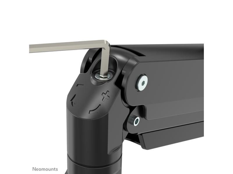 NEOMOUNTS Tischhalterung NM-D775DX3 bis 18 kg – Schwarz Neig-, Schwenk- und Drehbare Halterung für drei Flachbildschirme bis 27