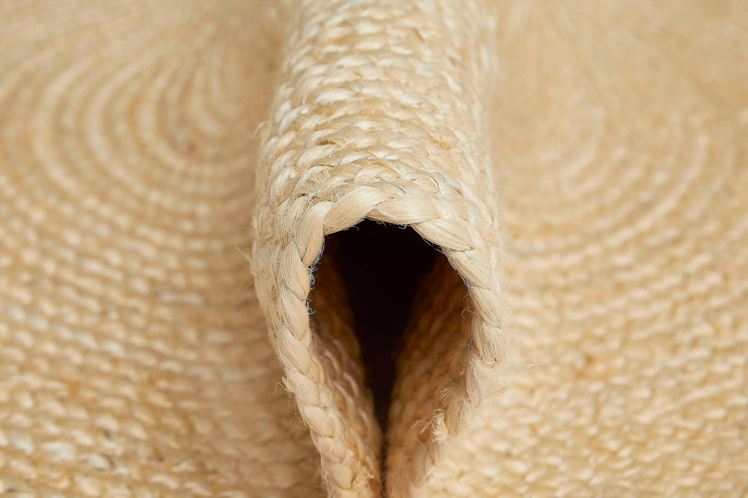 my home Teppich »Ibiza« rund 7 mm Höhe Jute-Teppich, Wendeteppich, handgewebt, Naturfaser, Boho-Stil