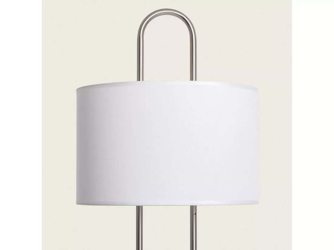 Lampadaire Métal et Tissu Duque Blanc