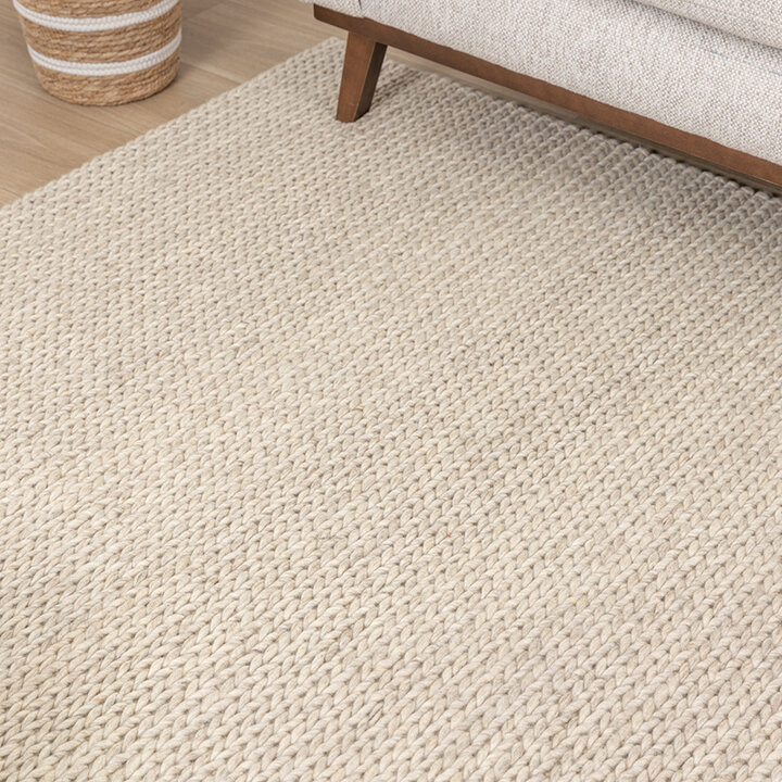 Wollen vloerkleed - Twist Beige
