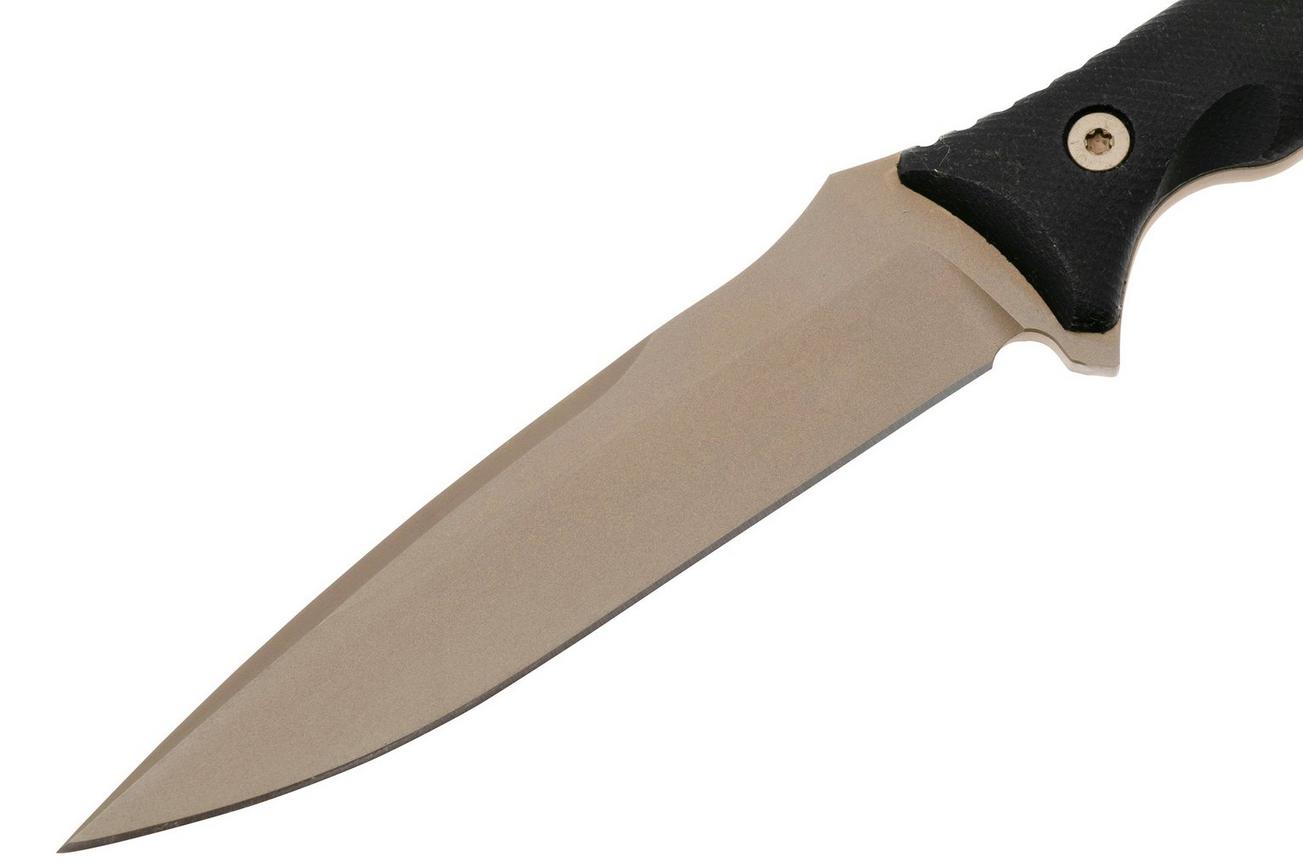Spartan Blades Moros SB53DEBKKYTN Flat Dark Earth, Black Micarta, survivalmes, kydex schede