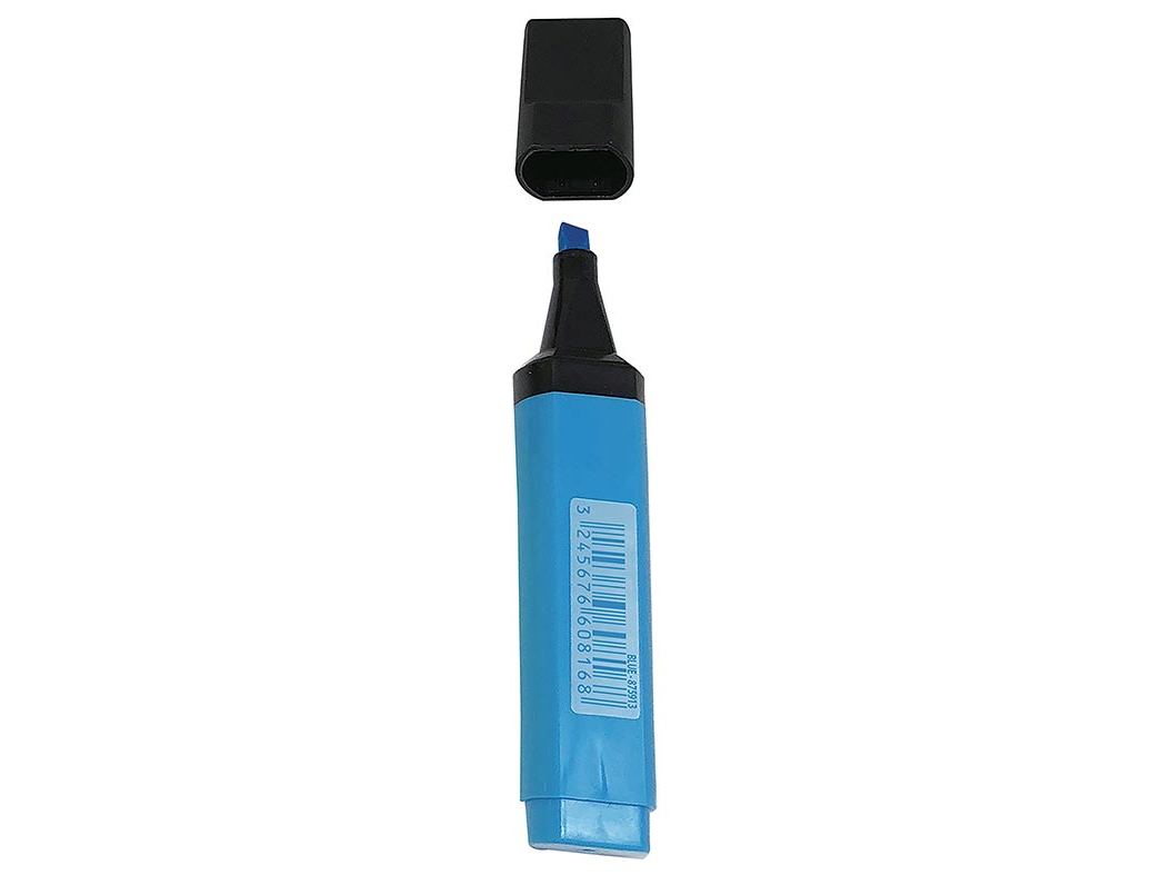 SUBLINHADOR POLEGAR FLUORESCENTE AZUL