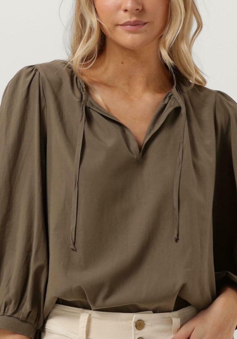 SUMMUM groene summum top top short sleeves modal blend