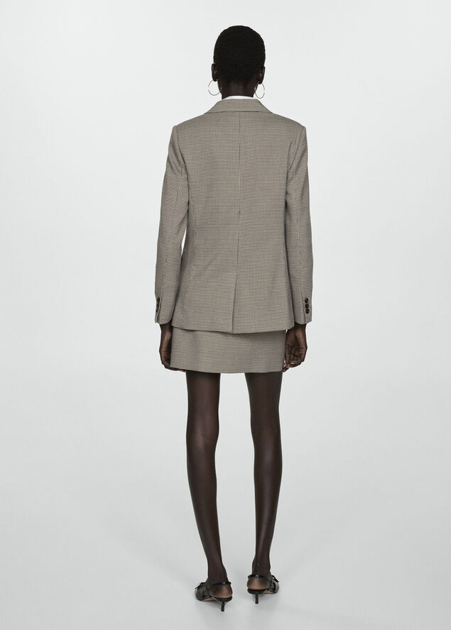 MANGO Double-breasted blazer Brown