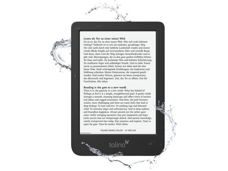 Tolino E-Book Reader Tolino shine color 6-Zoll-E-Book-Reader mit integrierter Beleuchtung mit smartLight