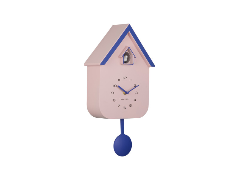 Wall Clock Dupla Color Cuckoo KA6081PU Soft purple & brilliant orange
