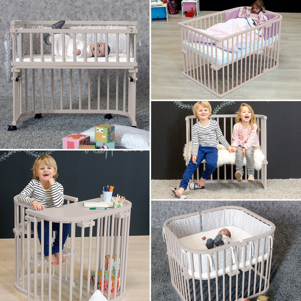 Køb babybay® Bedside Crib Beige Varnished Original Co-Sleeper Babyseng
