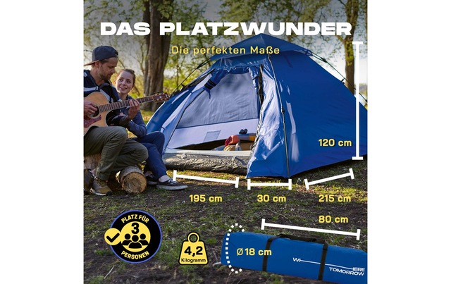 Kuppelzelt »Where tomorrow 3 Personen« 3 Personen