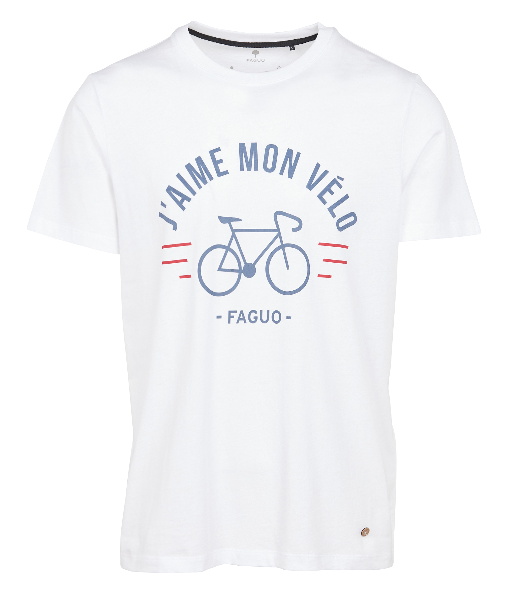 ARCY - Tee-shirt col rond regular-fit sérigraphié en coton| Blanc