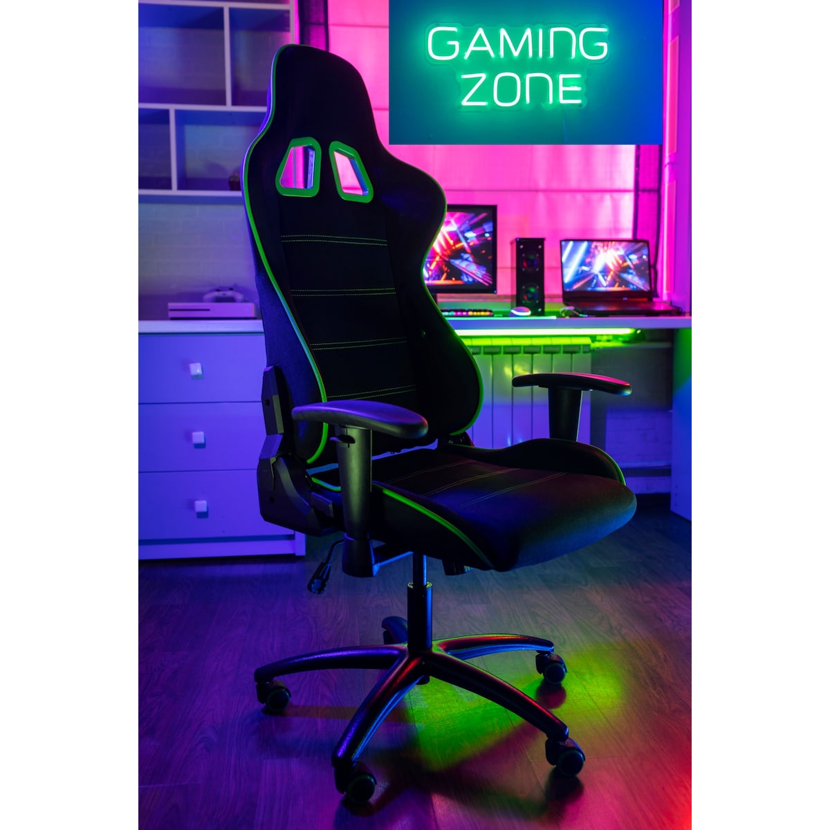 Neon LED-skilt Gaming Zone - 50x23 cm - Full RGB med touch fjernkontroll