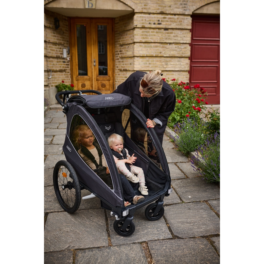 AXKID Kinderfahrradanhänger Grand Tour black