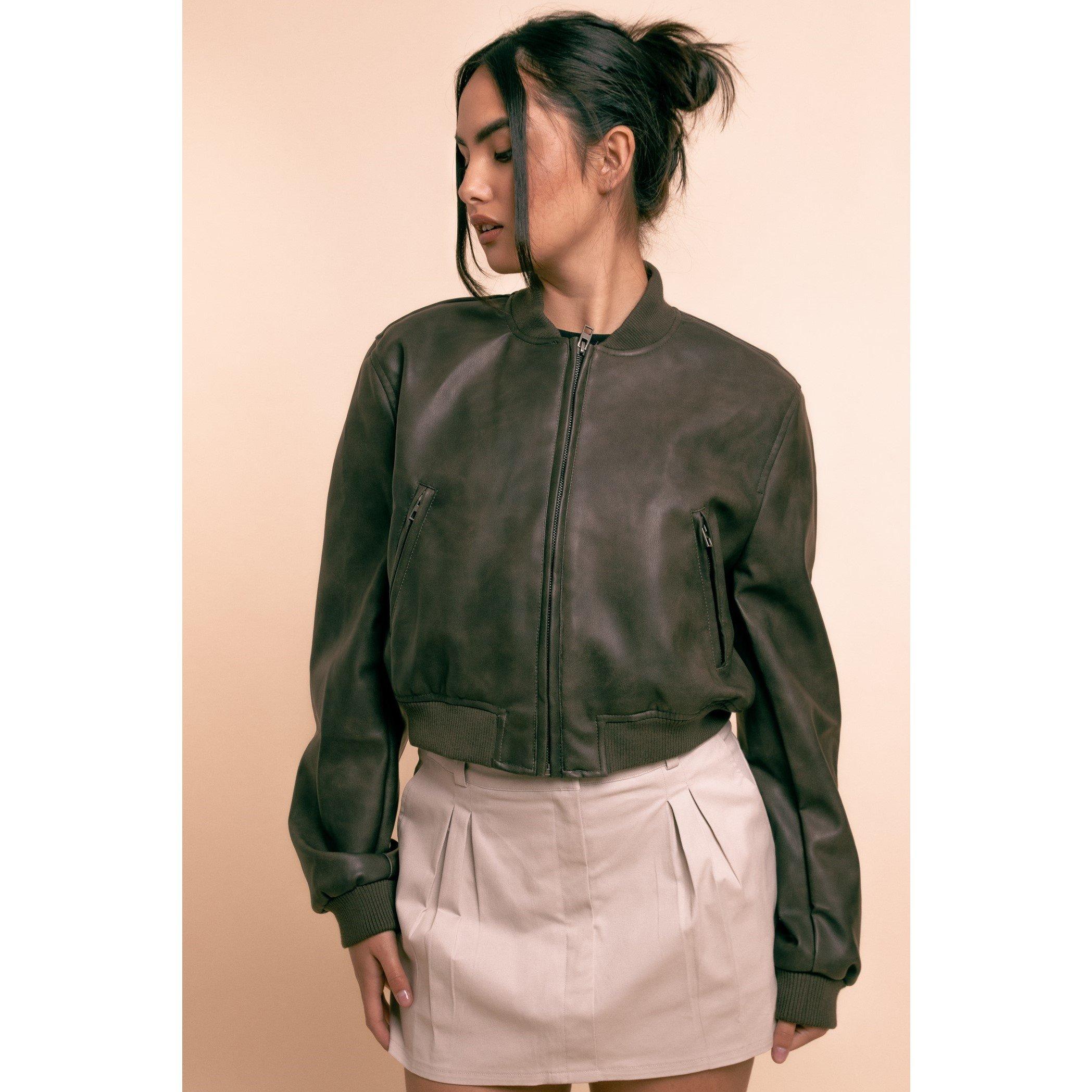 Daisy Street Vintage Bomber Jacket