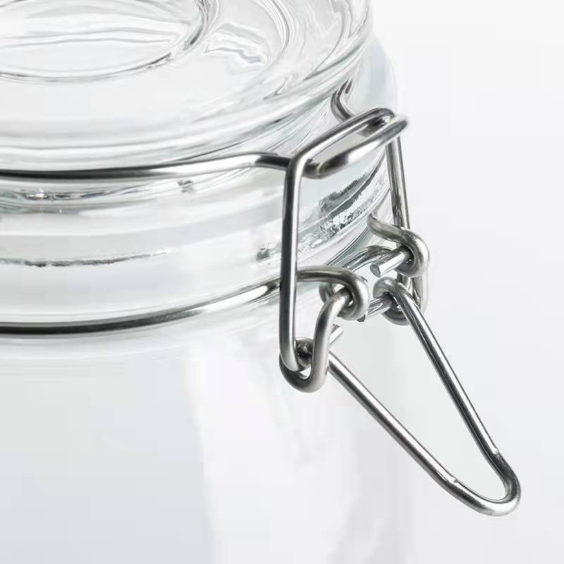 (1L) Vorrats Einmach Glas Luftdichtes Einkochglas Aufbewahrungs Behälter inkl. Drahtbügel Deckel - Transparent