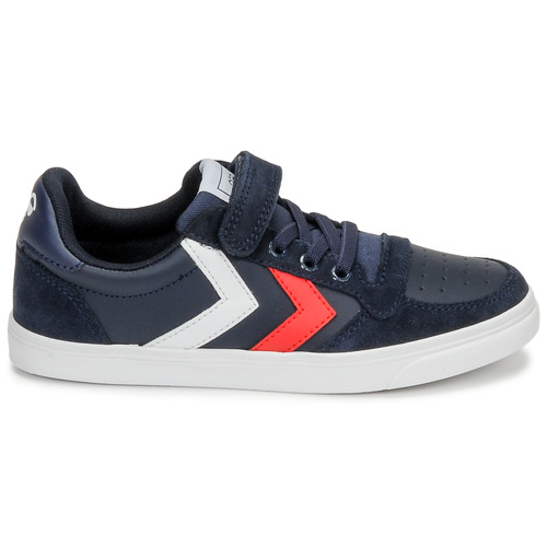 hummel - SLIMMER STADIL LEATHER LOW JR - Bleu