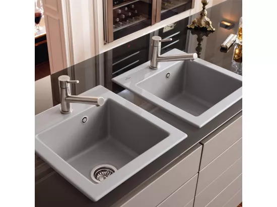 Robinet cuisine VILLEROY ET BOCH Como Acier massif poli