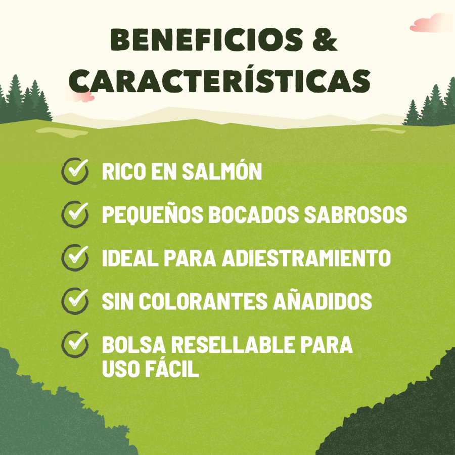 Petiscos de salmão para treinamento de cães da Adventuros