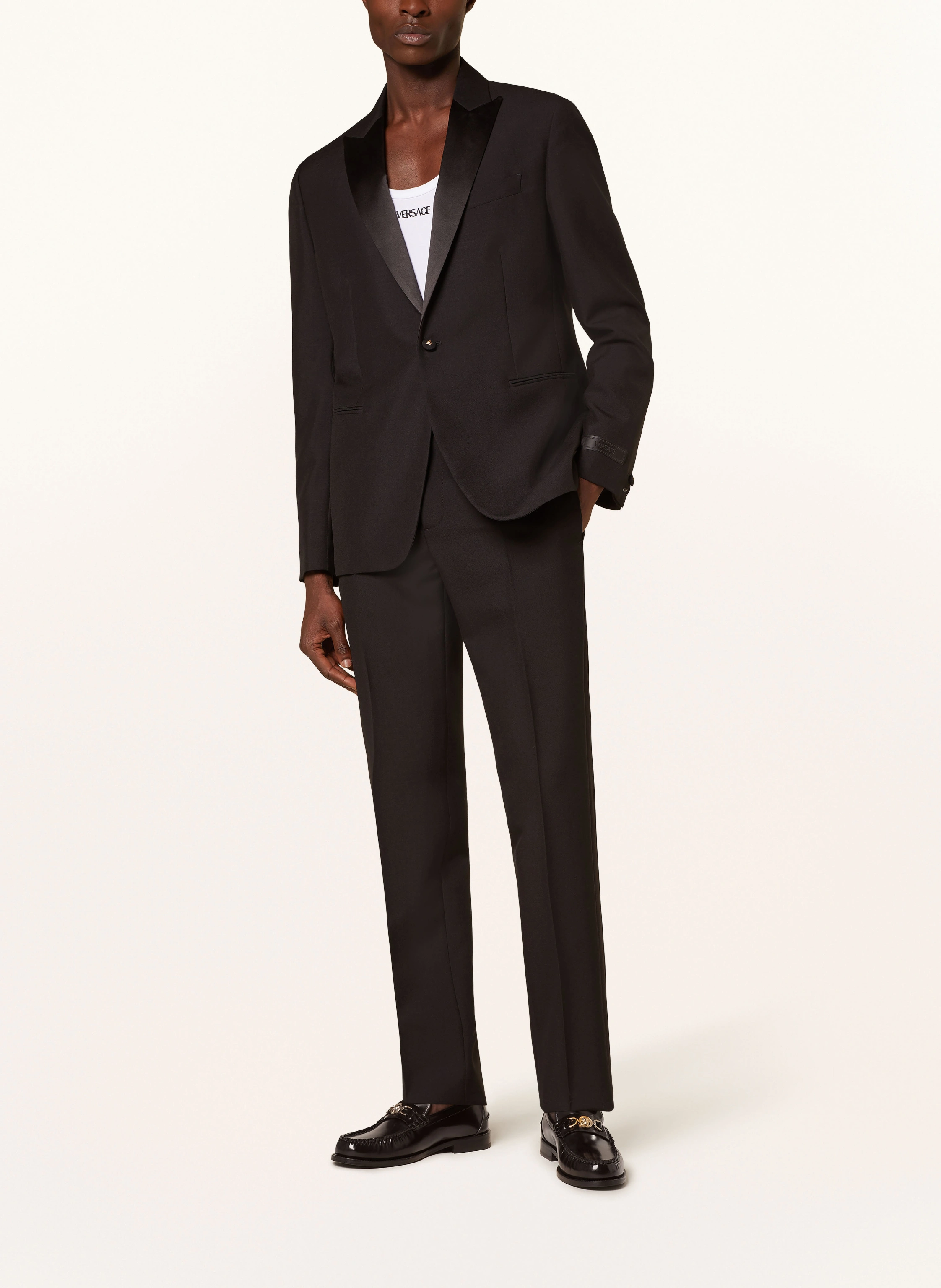 VERSACE Smoking-Hose Regular Fit mit Galonstreifen