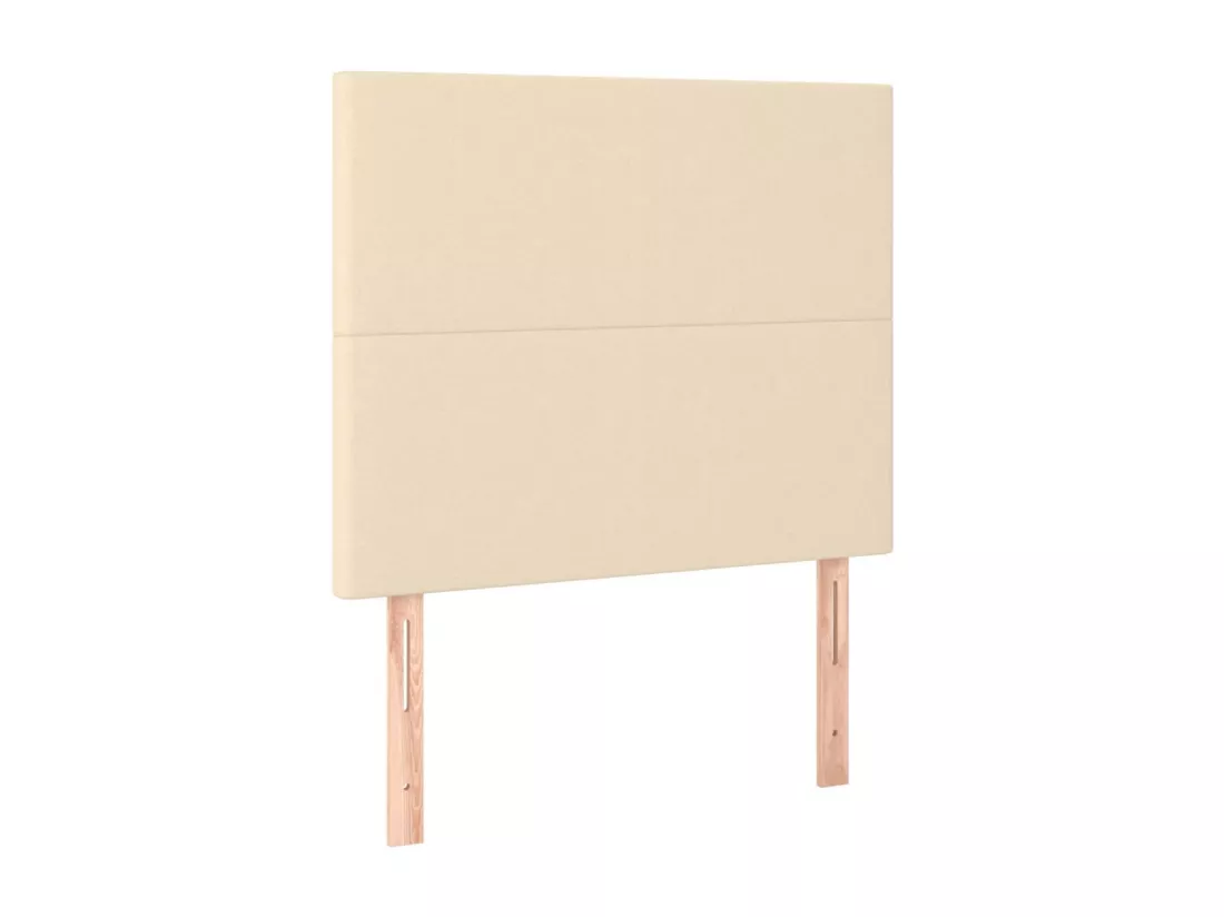 Sommier tapissier avec matelas et LED Crème 80x200cm Tissu