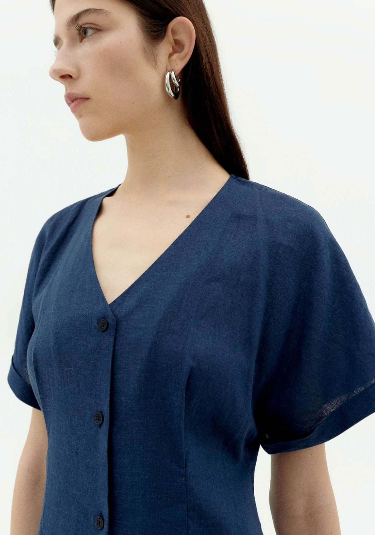 Thinking Mu Kleid Laura Hemp Navy