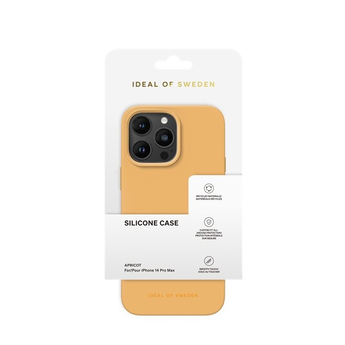 iPhone 14 Pro Max Silikon Hülle Case Recycled (IDSICSI23-I2267P-475) - Apricot (Gelb)