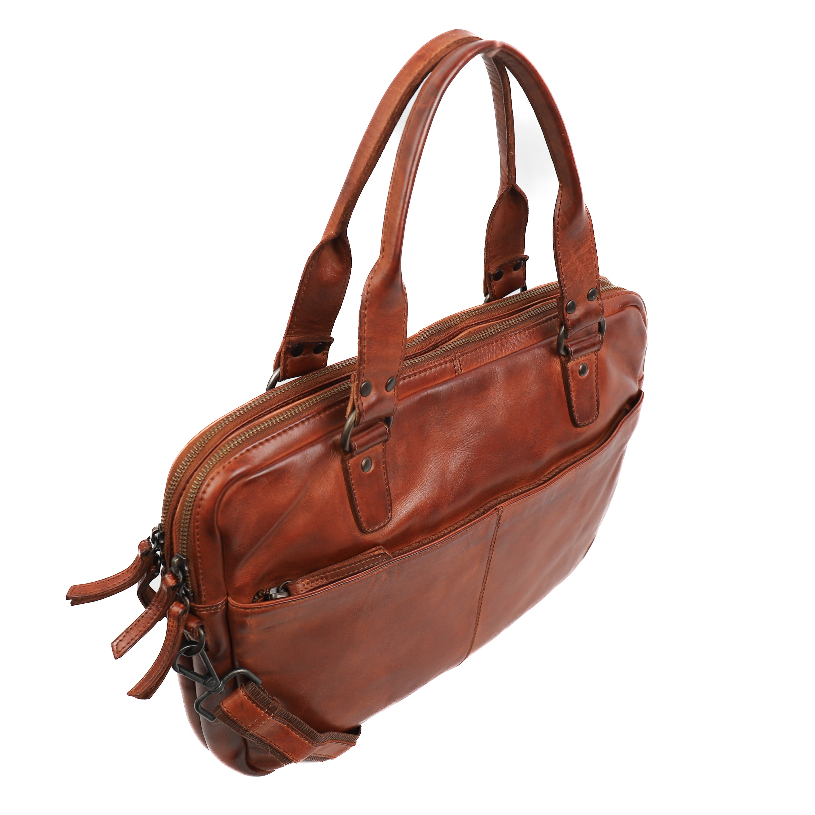 Laptoptas 'Teun' cognac - CL 41022 Cognac