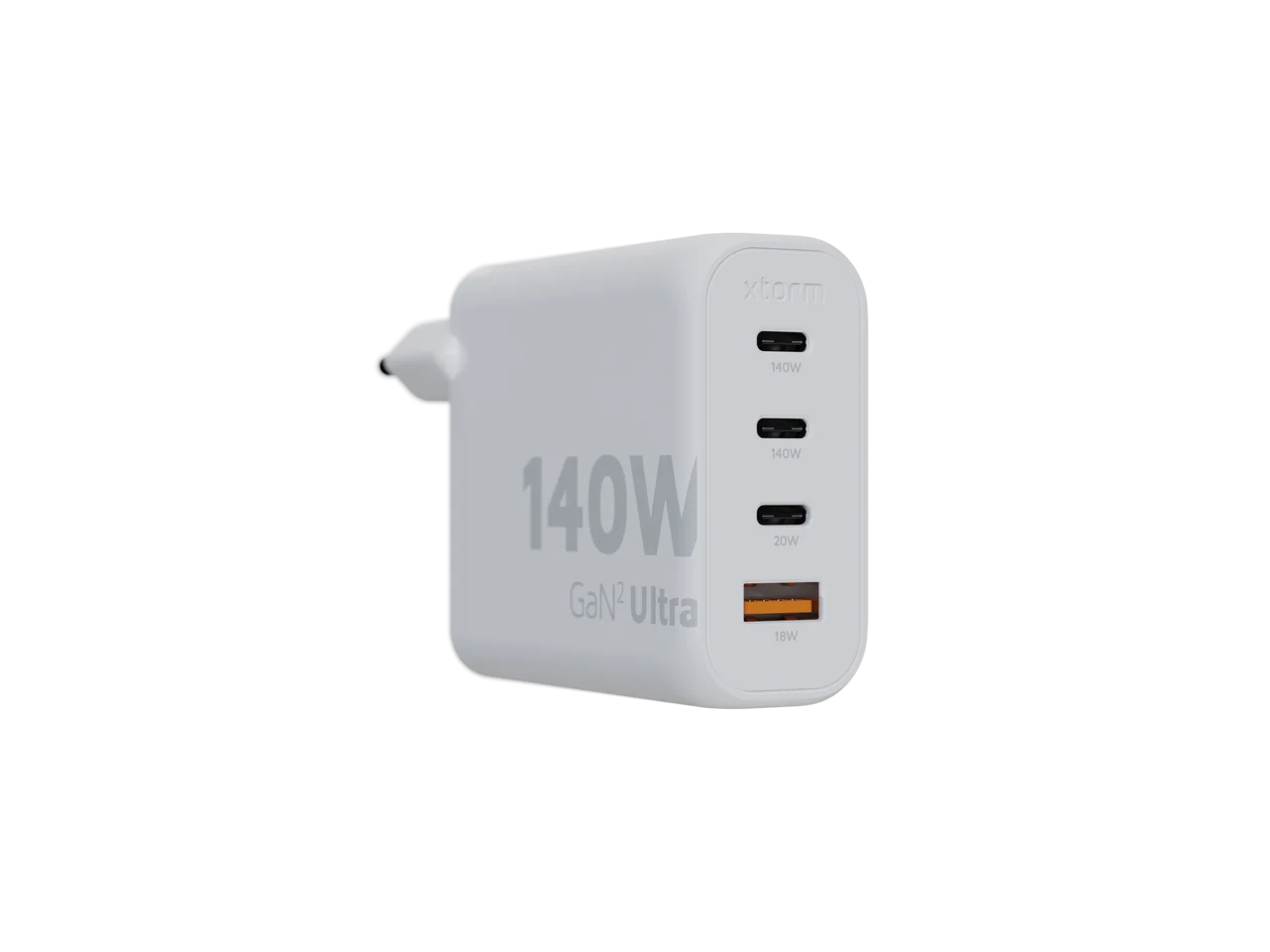 (140W) GaN2 Ultra 3x USB C / 1x USB A Ladegerät Power Adapter Netzteil aus Recycelten Materialien (XEC140) - Weiss