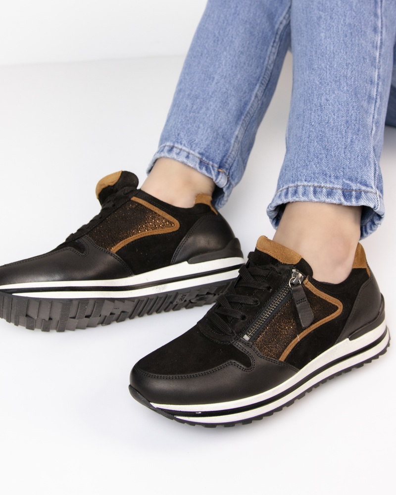 Gabor Lage sneakers  - zwart