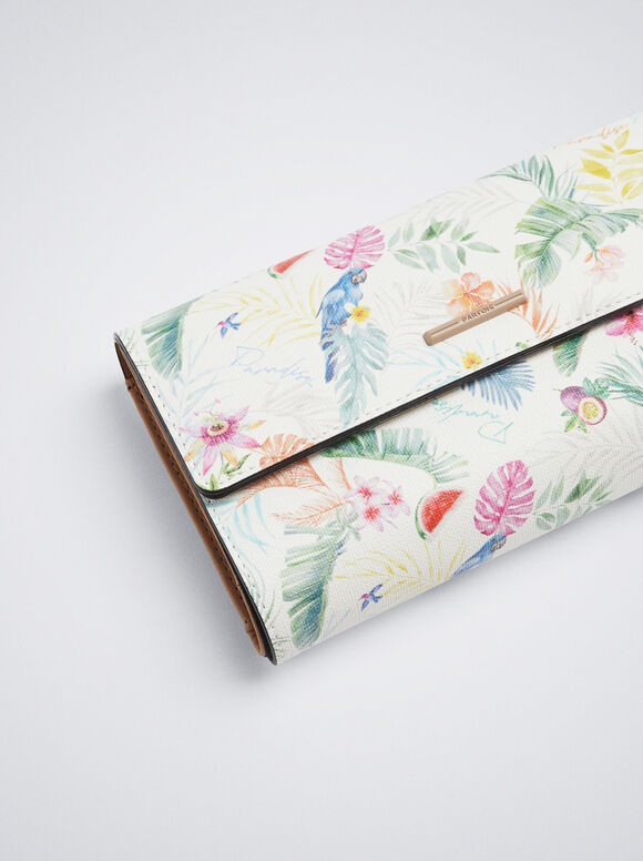 Carteira estampada - Marrom