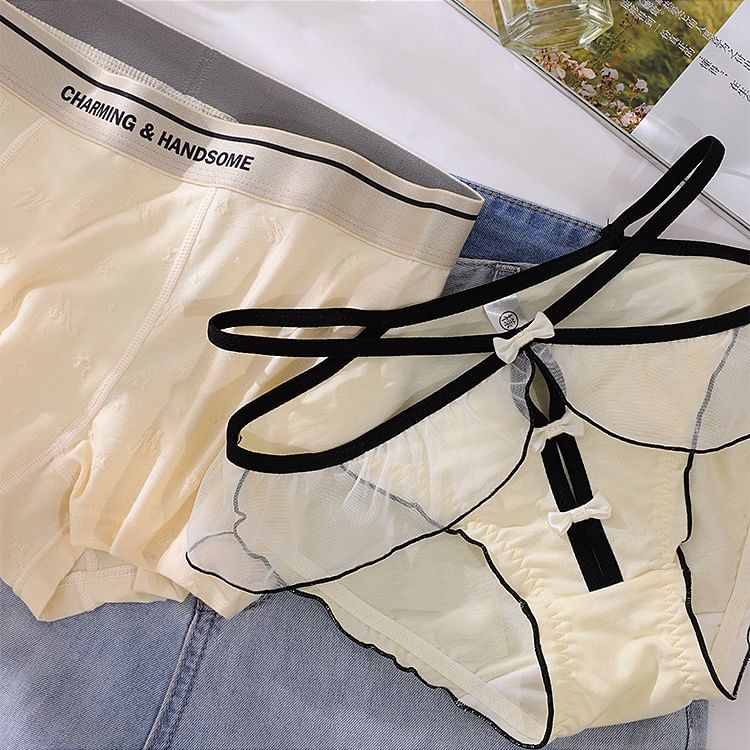 Pancherry - Koppelset: Slip met strikuitsparing + Boxershort