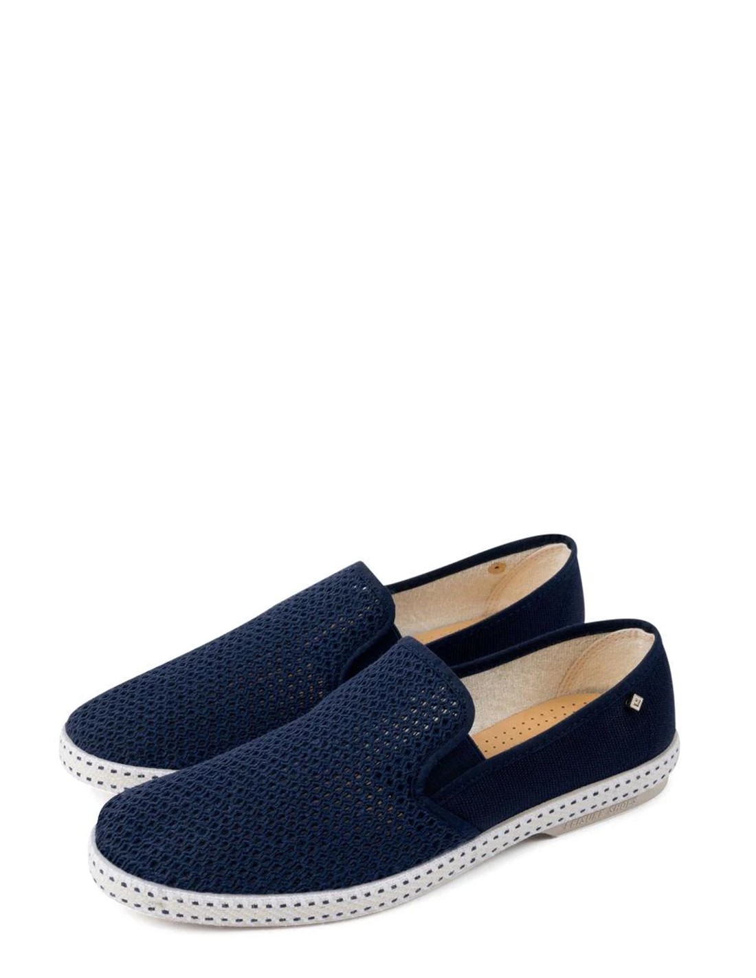 rivieras espadrilles homme classic canvas & mesh marine