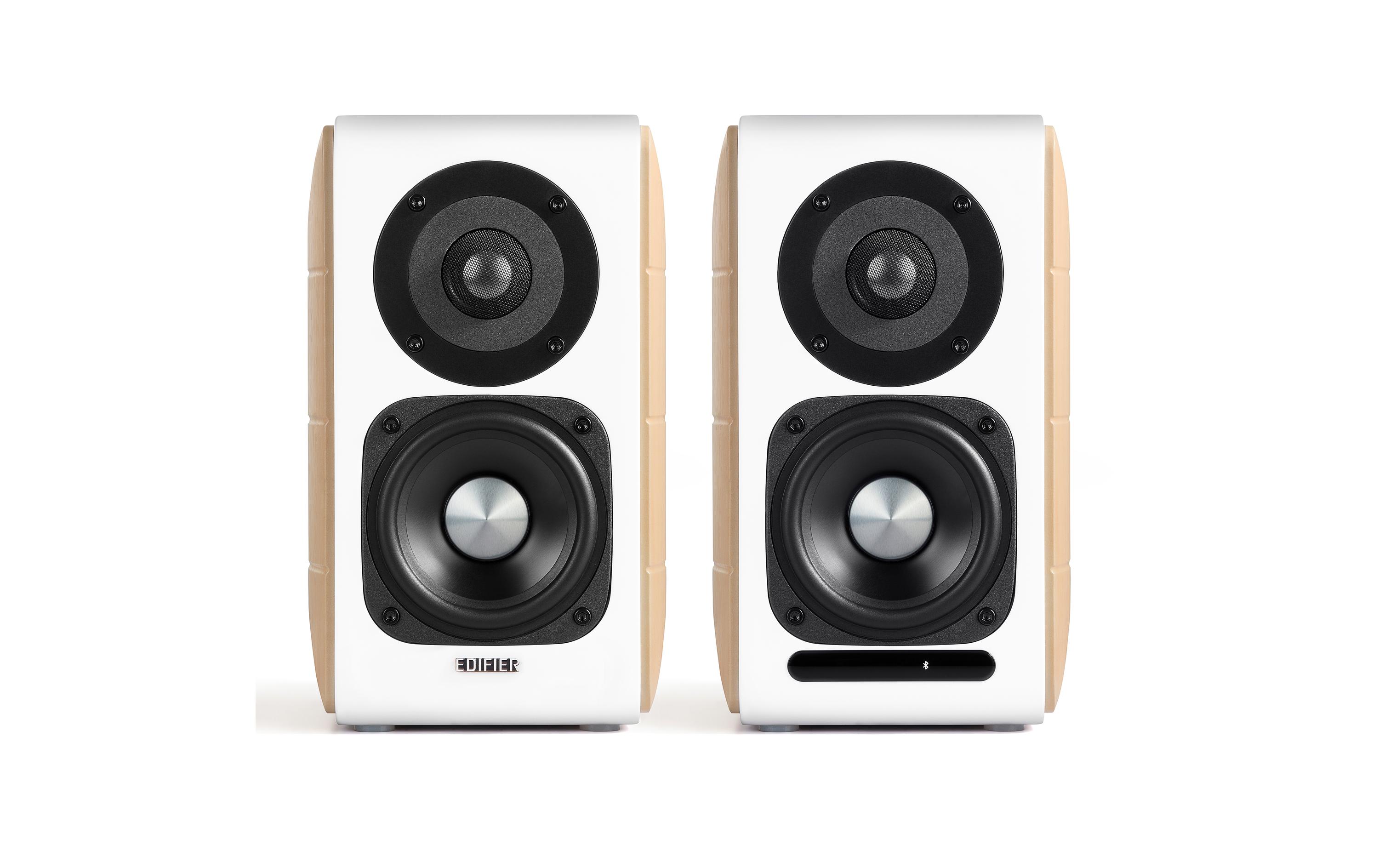 Regallautsprecher Paar S880DB Beige, Weiss<br>Hi-Res Audio Regallautsprecher mit 88 Watt Ausgangsleistung und diversen Eingangsanschlüssen (Cinch, AUX, USB, optisch, koaxial und Bluetooth)