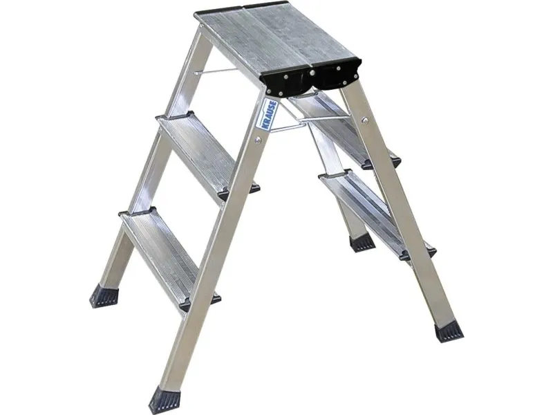 KRAUSE 130068 Dobbelt foldetrin med hjul Aluminium maks. arbejdshøjde 2,65 m (130068)