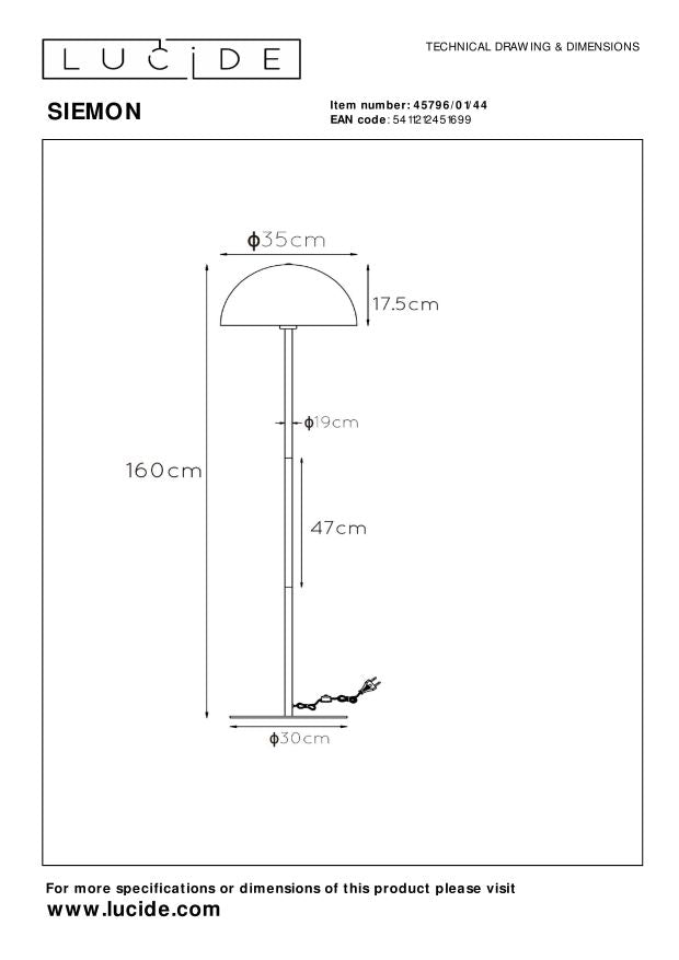 Siemon vloerlamp geel