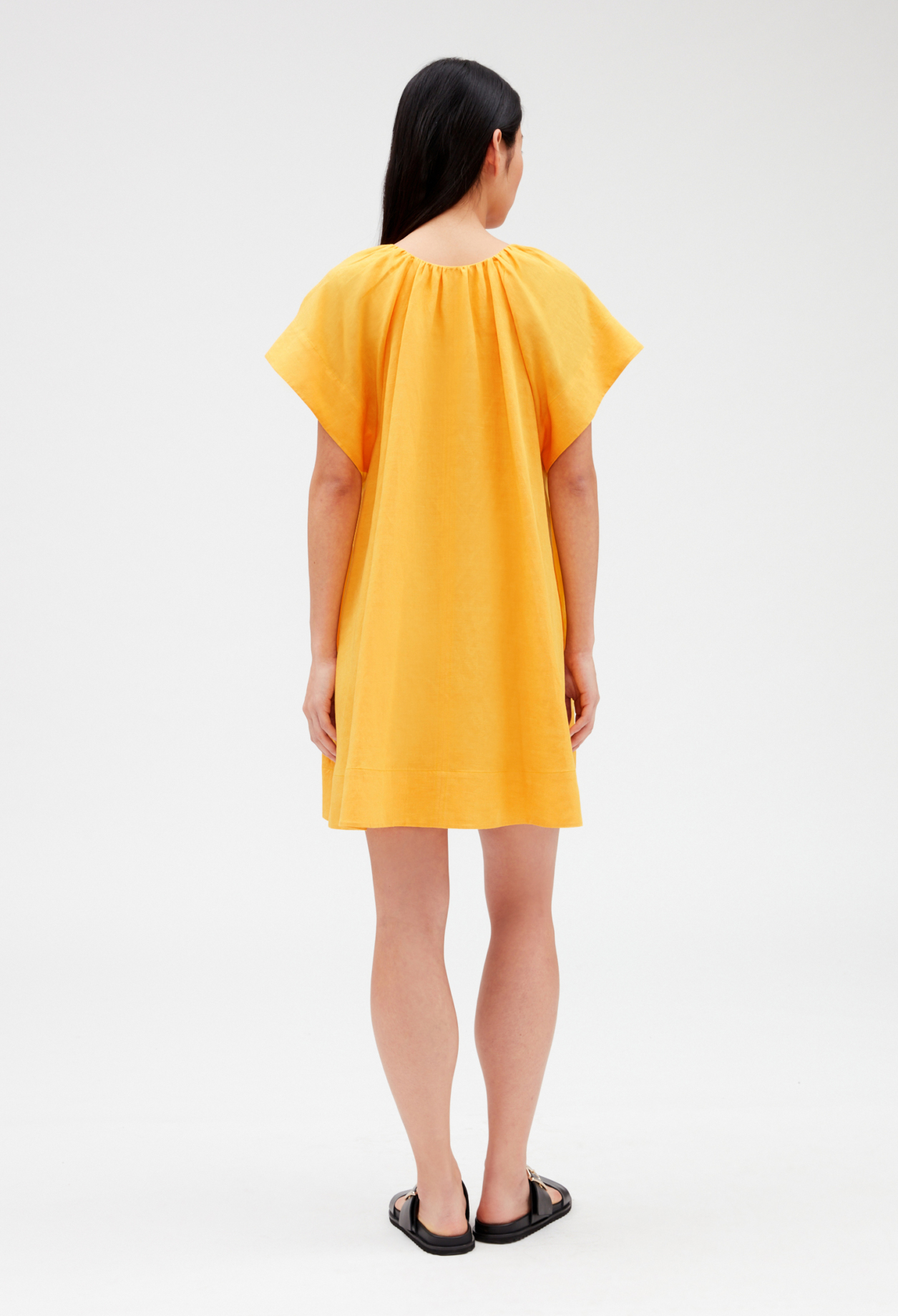 Robe courte jaune