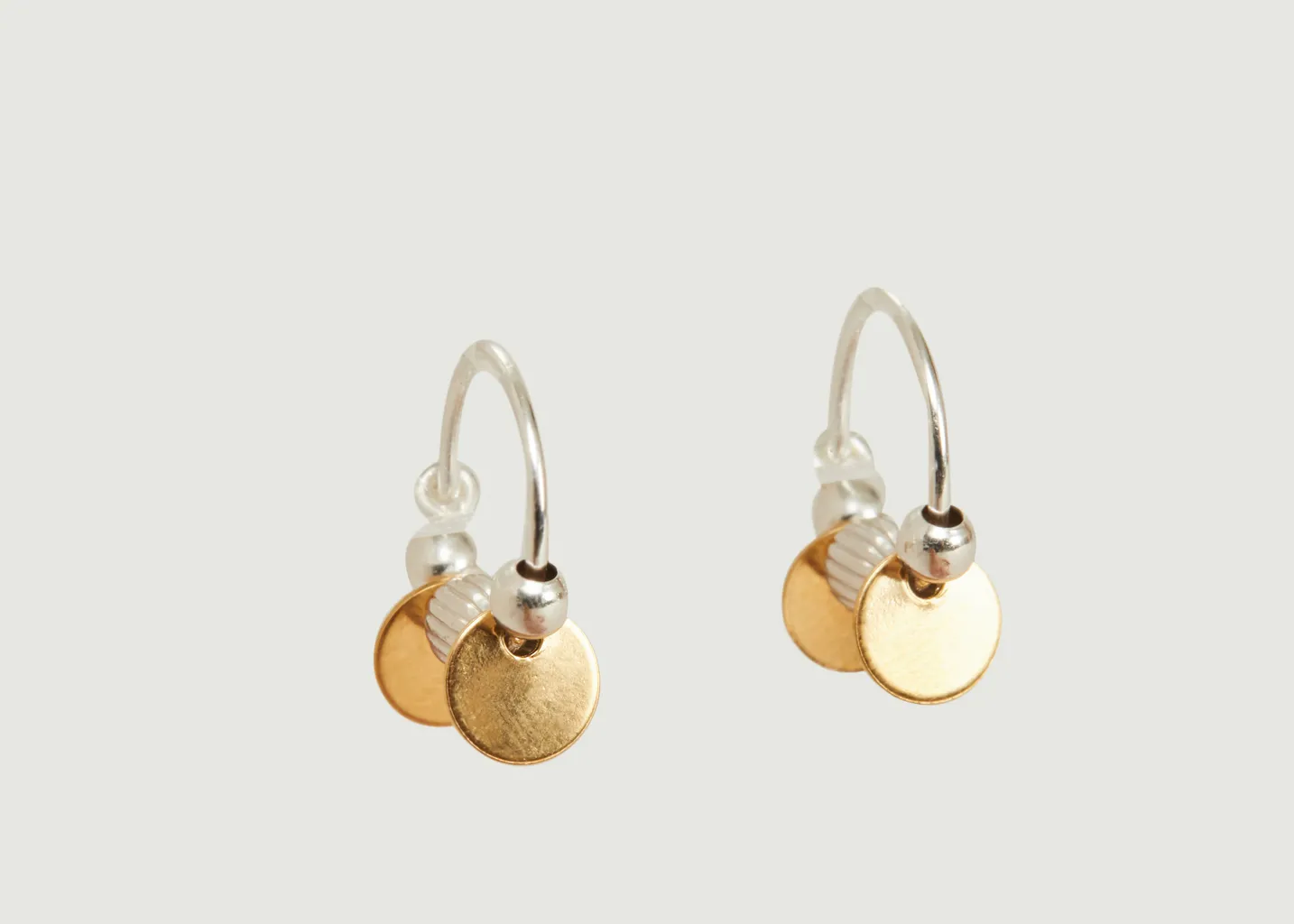 Boucles d'oreilles créoles vermeil et argent Louise Par Coeur