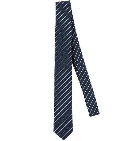 Grønt Slips - Navy/Hvid