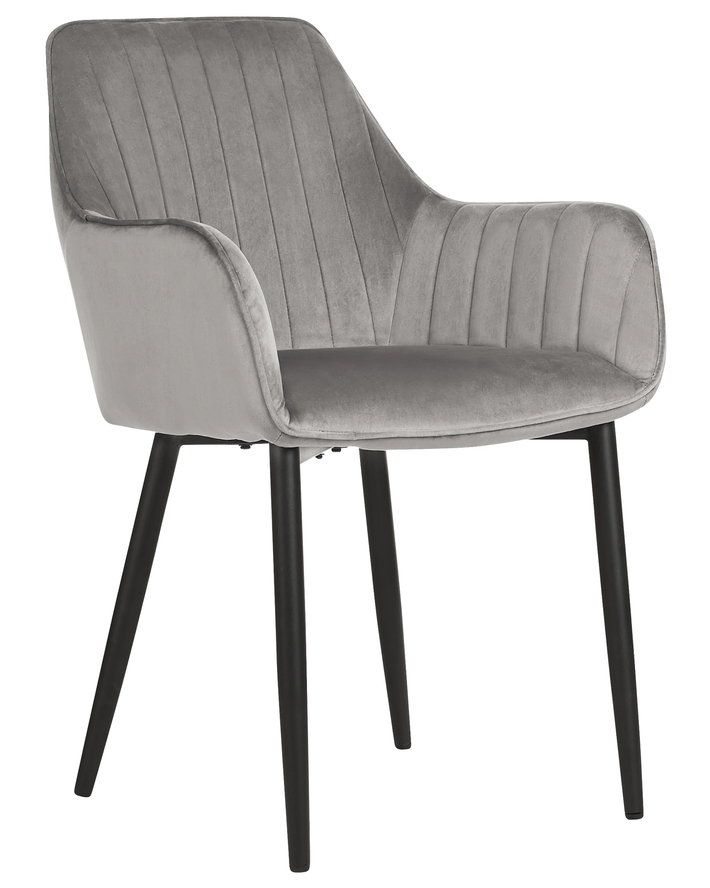 Set van 2 eetkamerstoelen WELLSTON Fluweel Donkergrijs