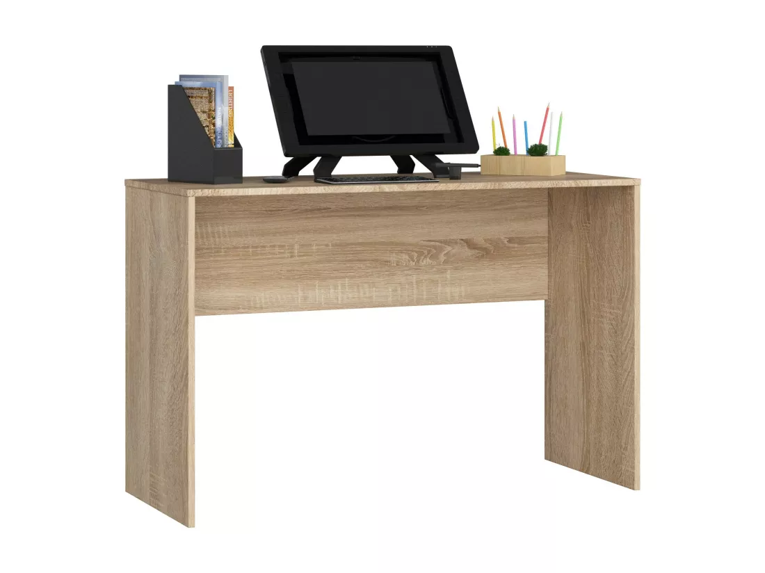 Ensemble d'angle AKORD bureau B17 avec commode Chêne Sonoma 120 cm 1 porte 1 tiroir façade Chêne Sonoma 6 étagères 120x126x79 cm