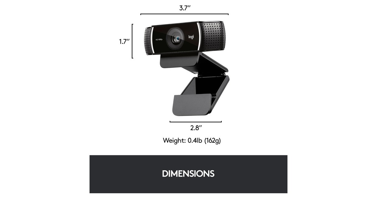 LogitechC922 Pro Stream Webcam  (Zwart)