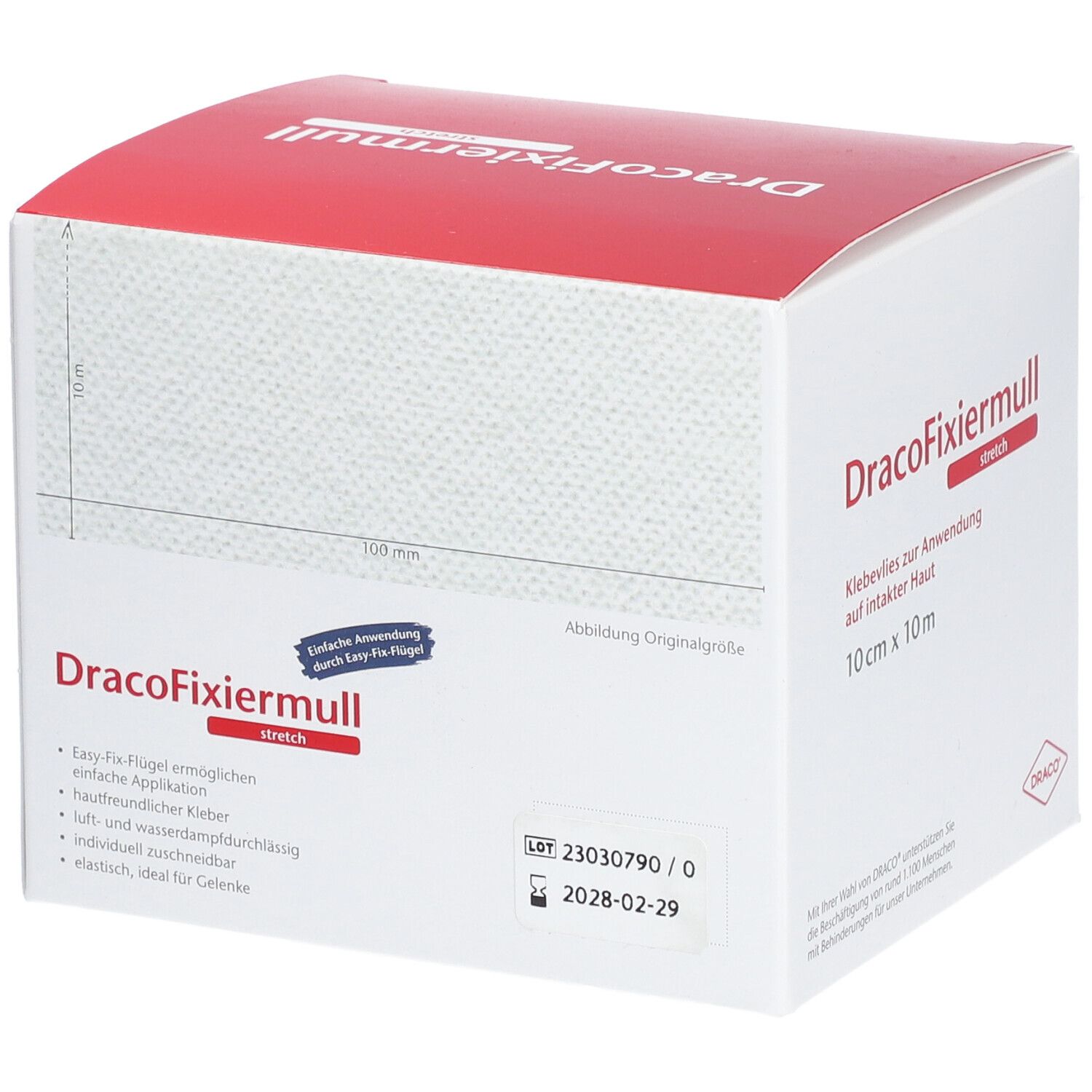 DracoFixiermull stretch 10 cm x 10 m
